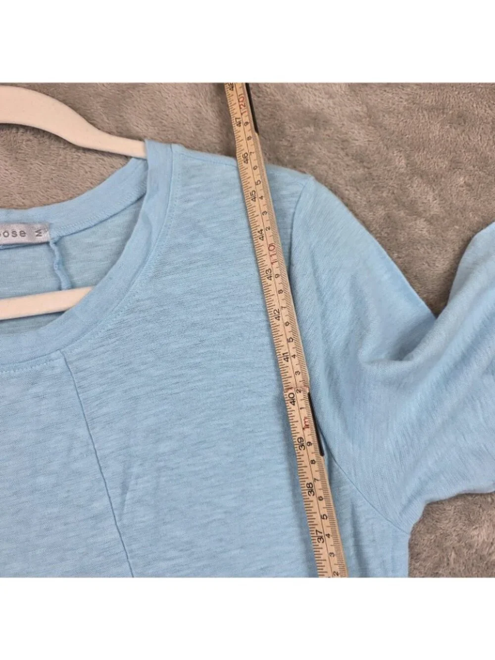 Cut Loose Dress Womens M Blue T-Shirt Seamed Midi Short Sleeve Pockets Casual